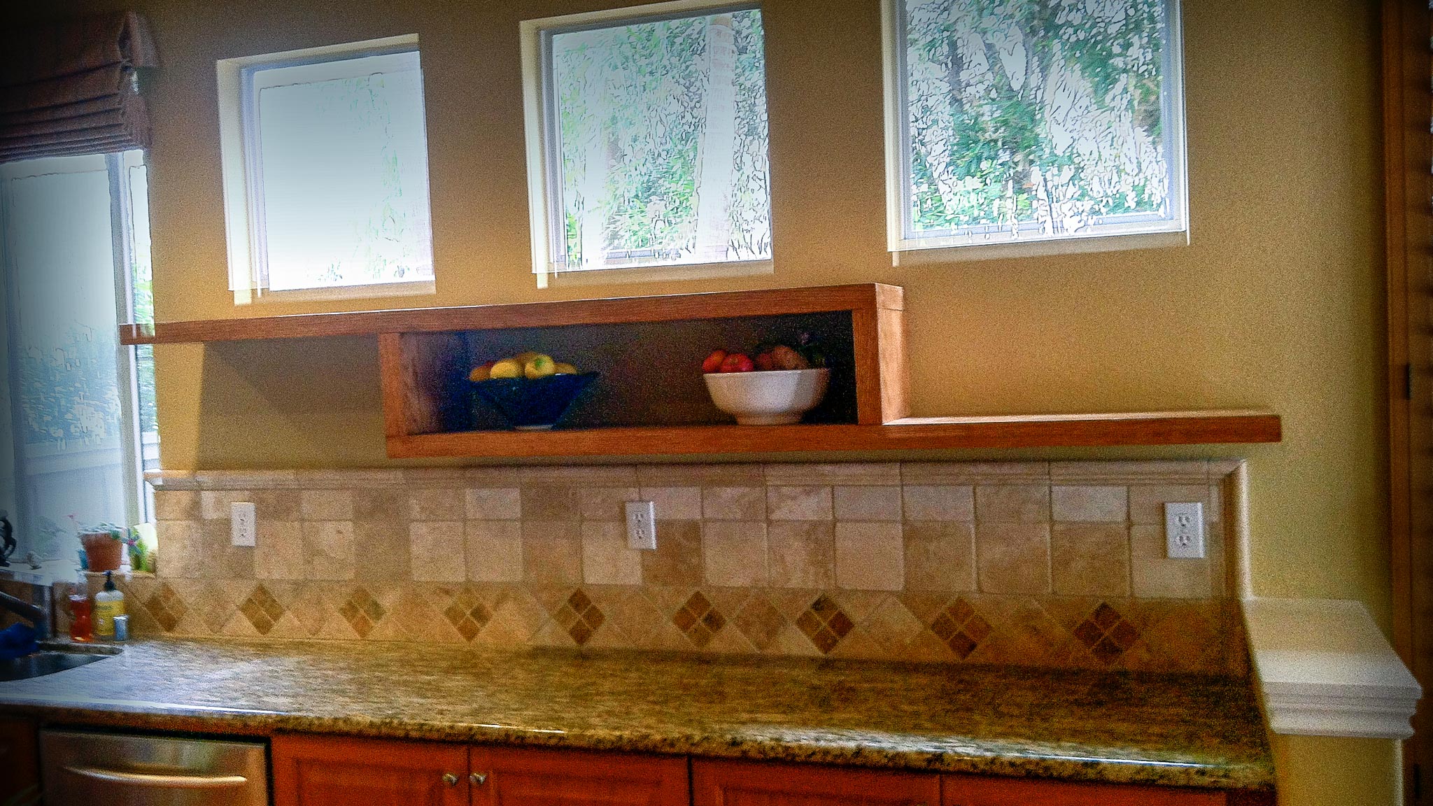 Custom made and installed in his customers house in San Diego